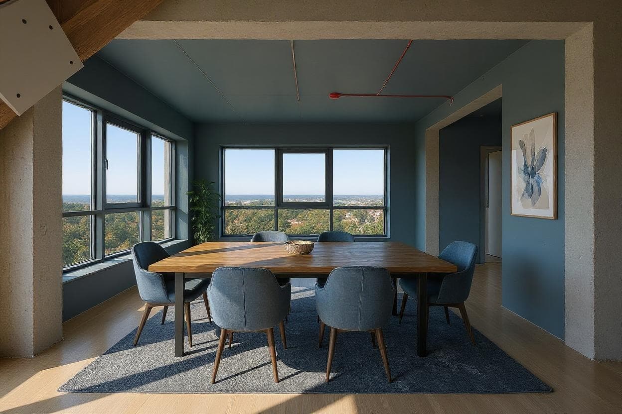 AI interior redesign — modern living room