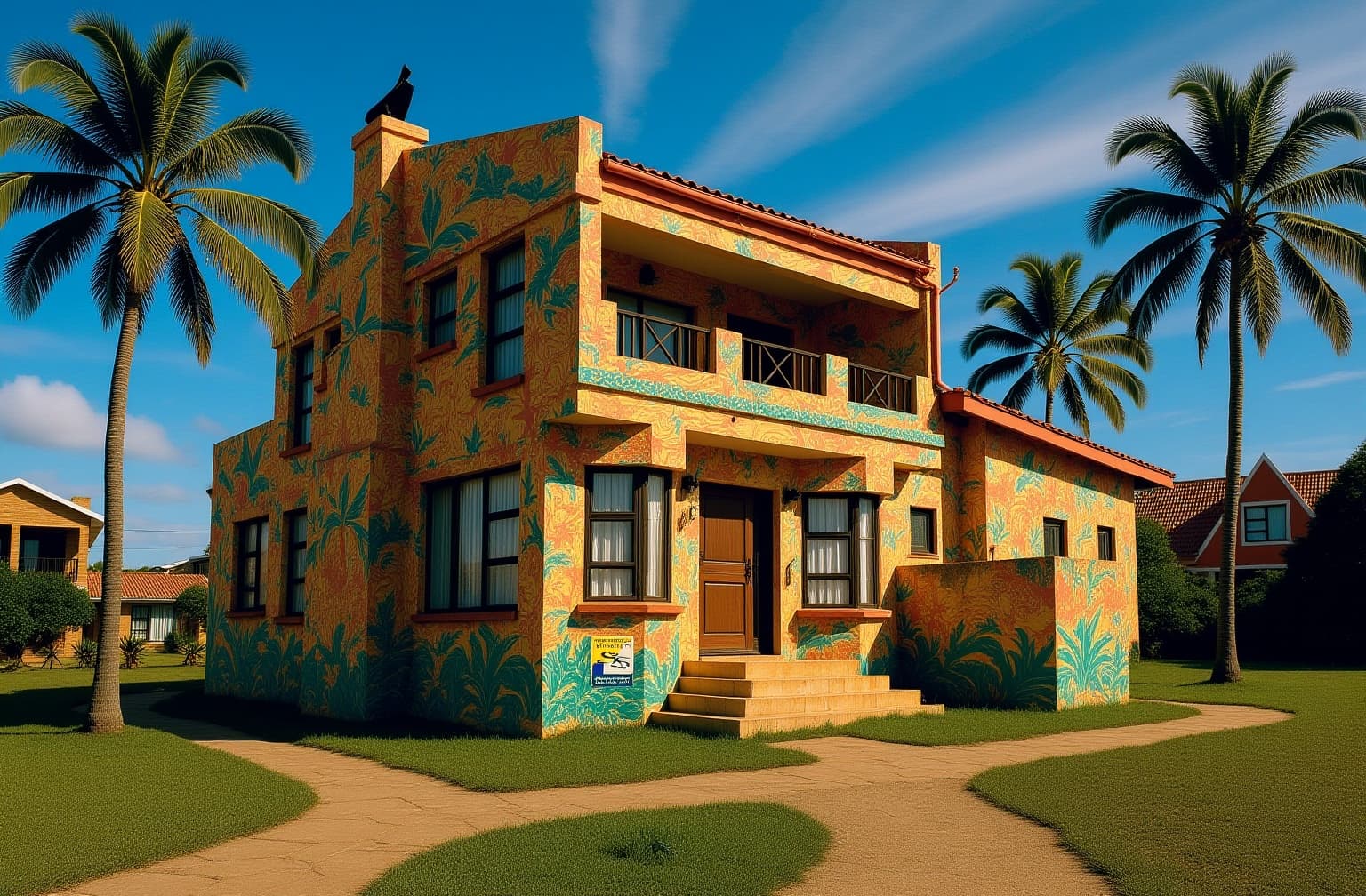 Tropical exterior AI render